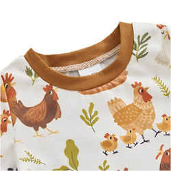 Toddler Boy Farm Outfit - Tractor & Chicken Western Summer Set (3M-3Y)”