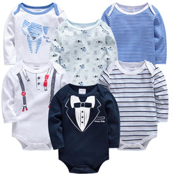 Baby Bodysuit Pack 3 100% Cotton Cartoon Print Long Sleeve