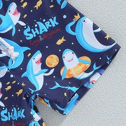 Toddler Boys Swim Trunks Shark Print Elastic Waist Swim Shorts Little Boys Bathing Suit Swimsuit Toddler Boy Swimwear